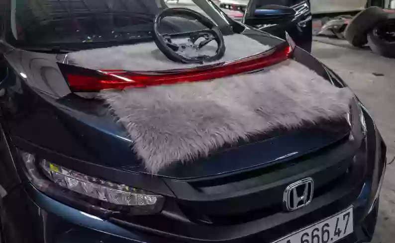  Hoàn thành nâng cấp cho Honda Civic!    Vô lăng Carbon và cụm đèn LED cốp siêu sang